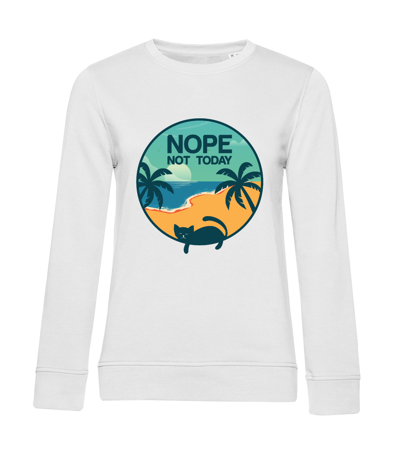 Nachhaltiges Sweatshirt Damen Katzen - Nope not today