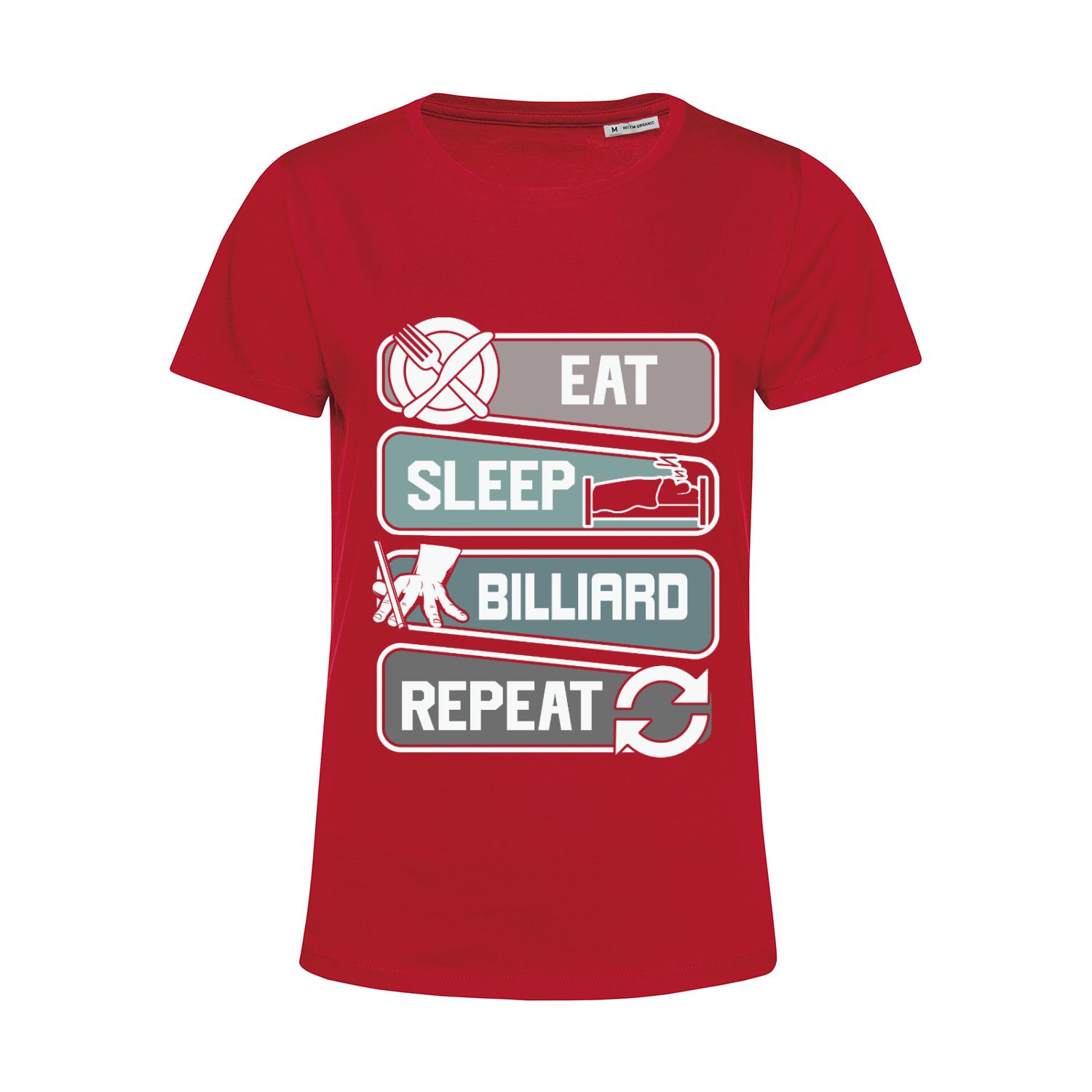 Nachhaltiges T-Shirt Damen Eat Sleep Billiard Repeat