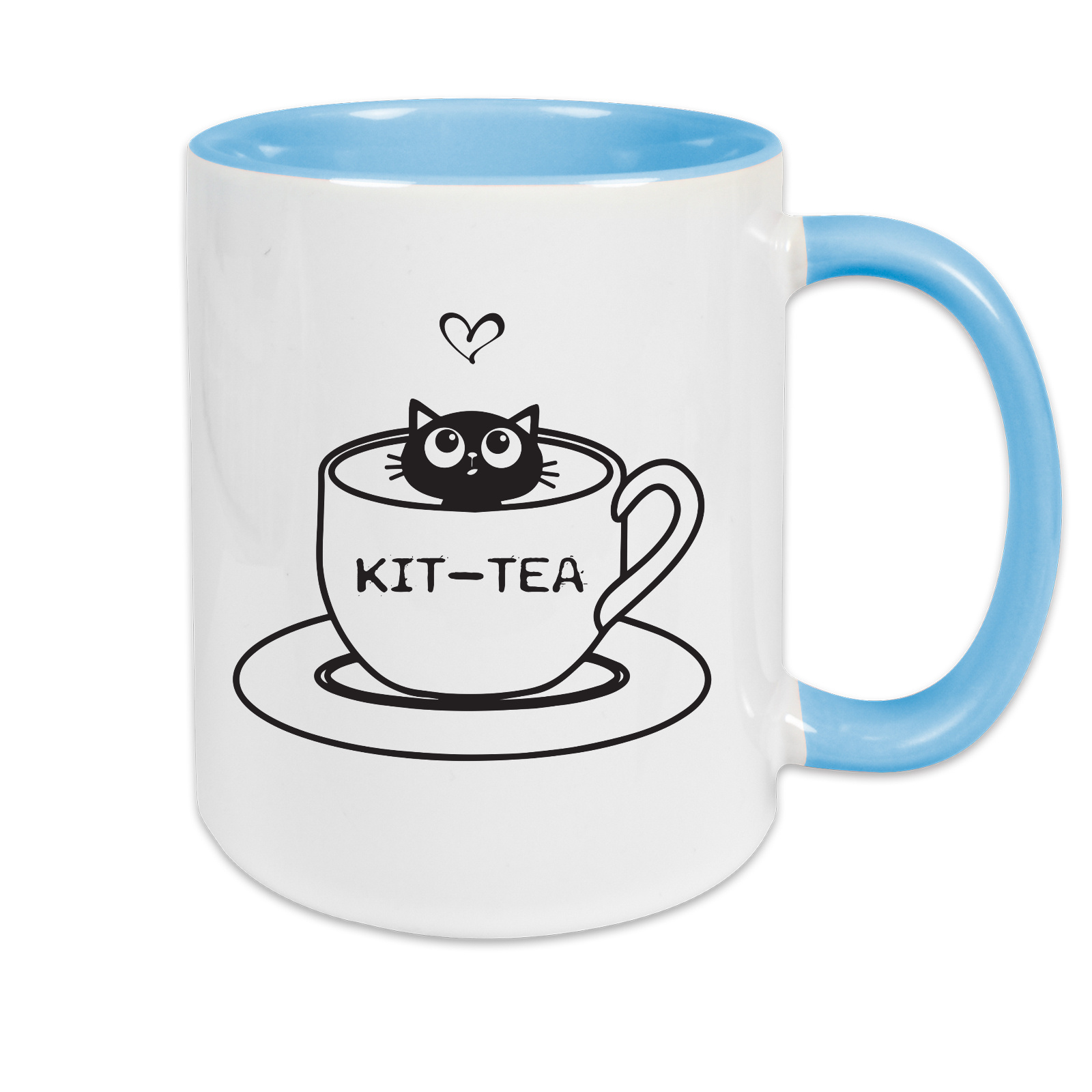 Tasse zweifarbig Katzen Kit-Tea