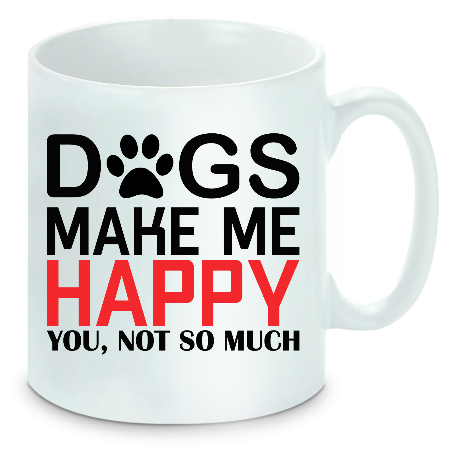 Tasse einfarbig Hunde - Dogs make me happy