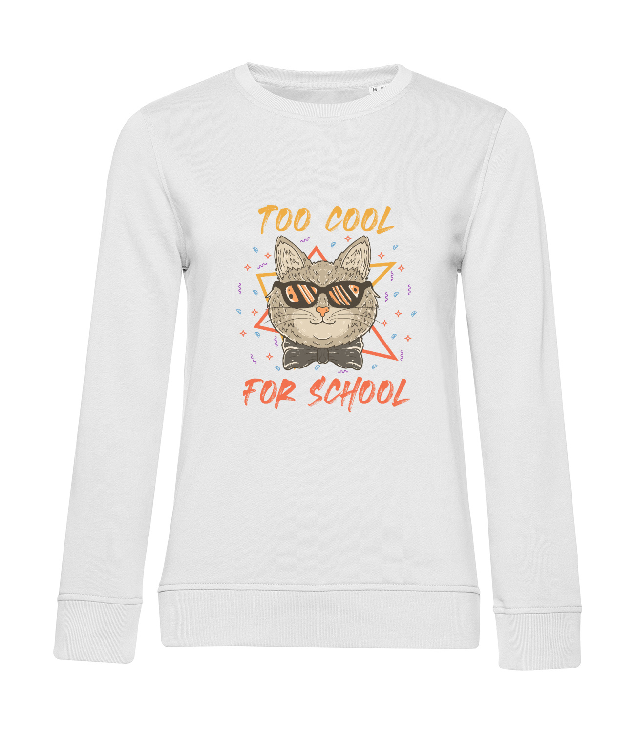 Nachhaltiges Sweatshirt Damen Katzen - To cool for school