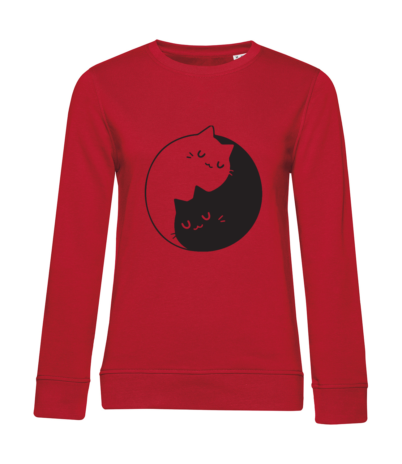 Nachhaltiges Sweatshirt Damen Yin Yang Katze 2