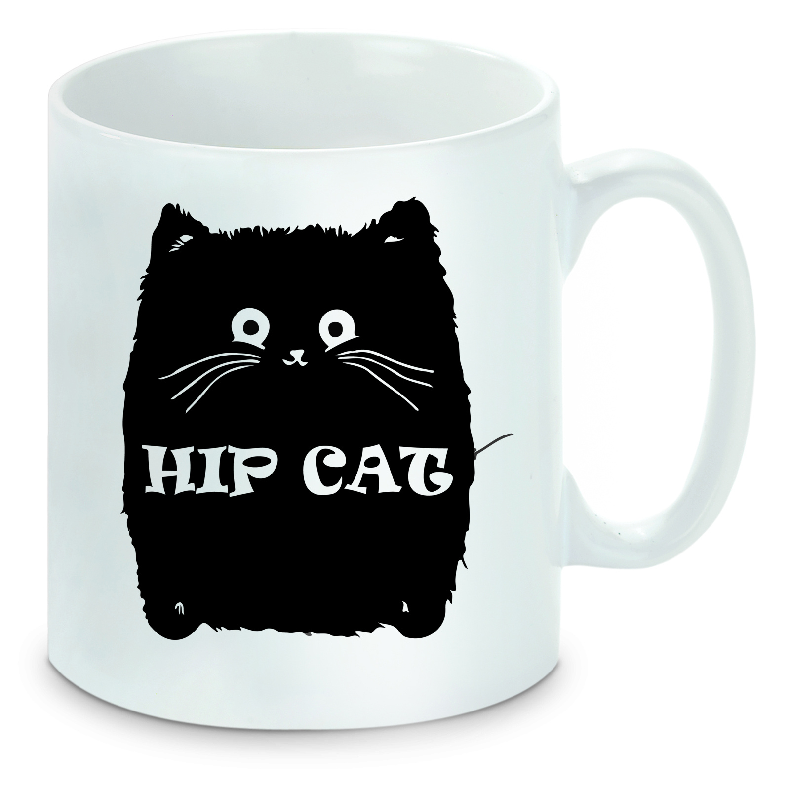 Tasse einfarbig Katzen - Hip Cat