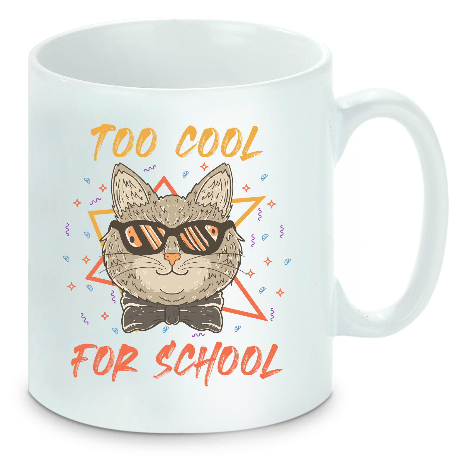 Tasse einfarbig Katzen - To cool for school