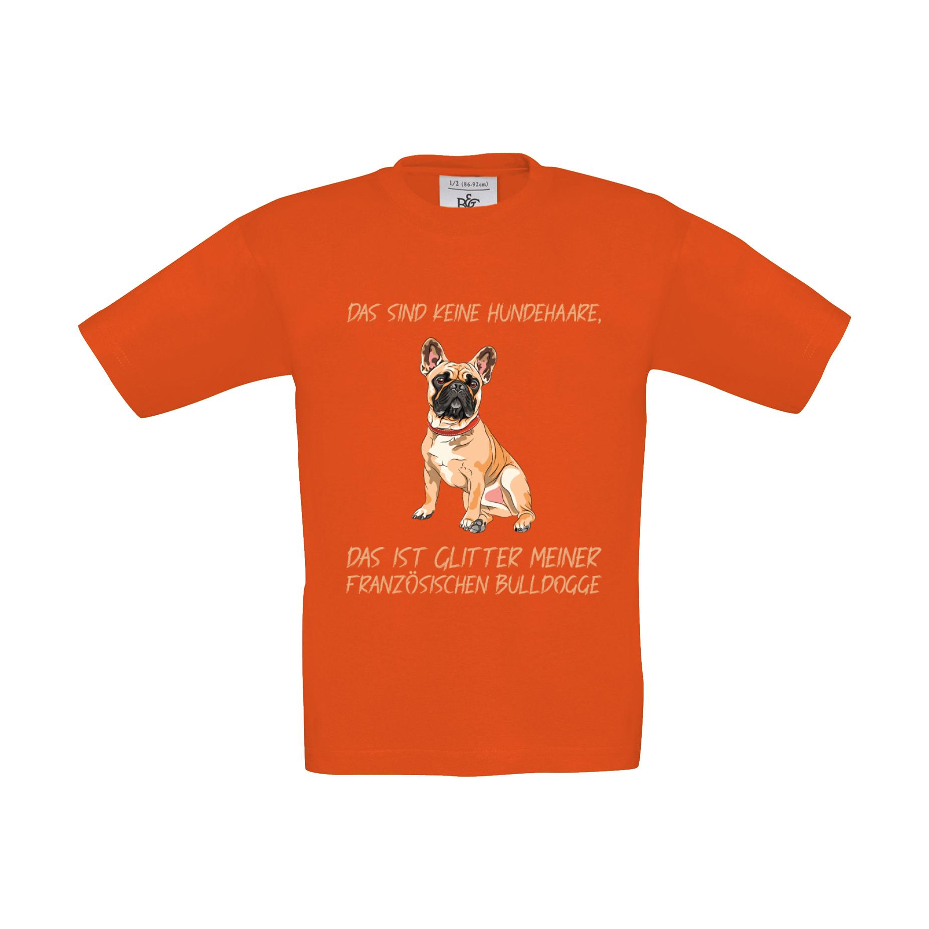 T-Shirt Kinder Hunde - Französische Bulldogge - keine Hundehaare - Glitter