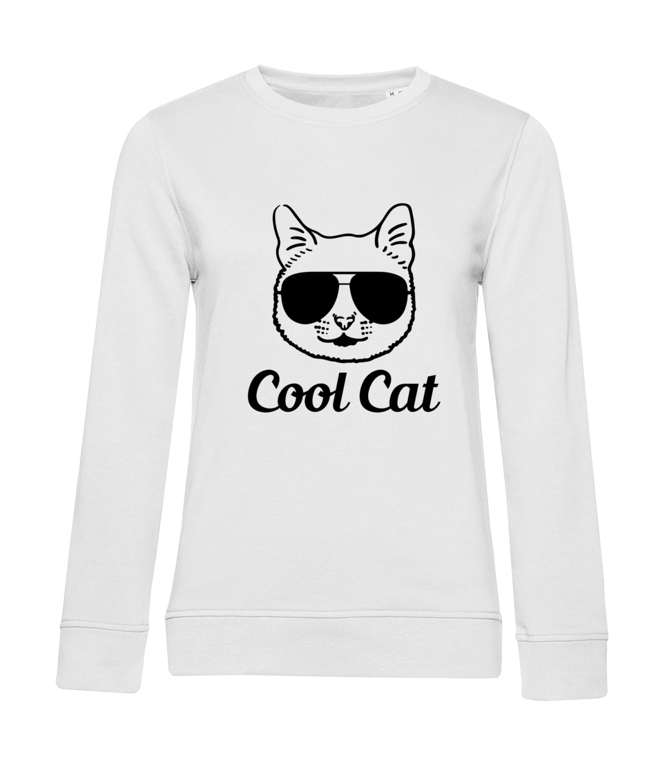 Nachhaltiges Sweatshirt Damen Katzen - Cool Cat