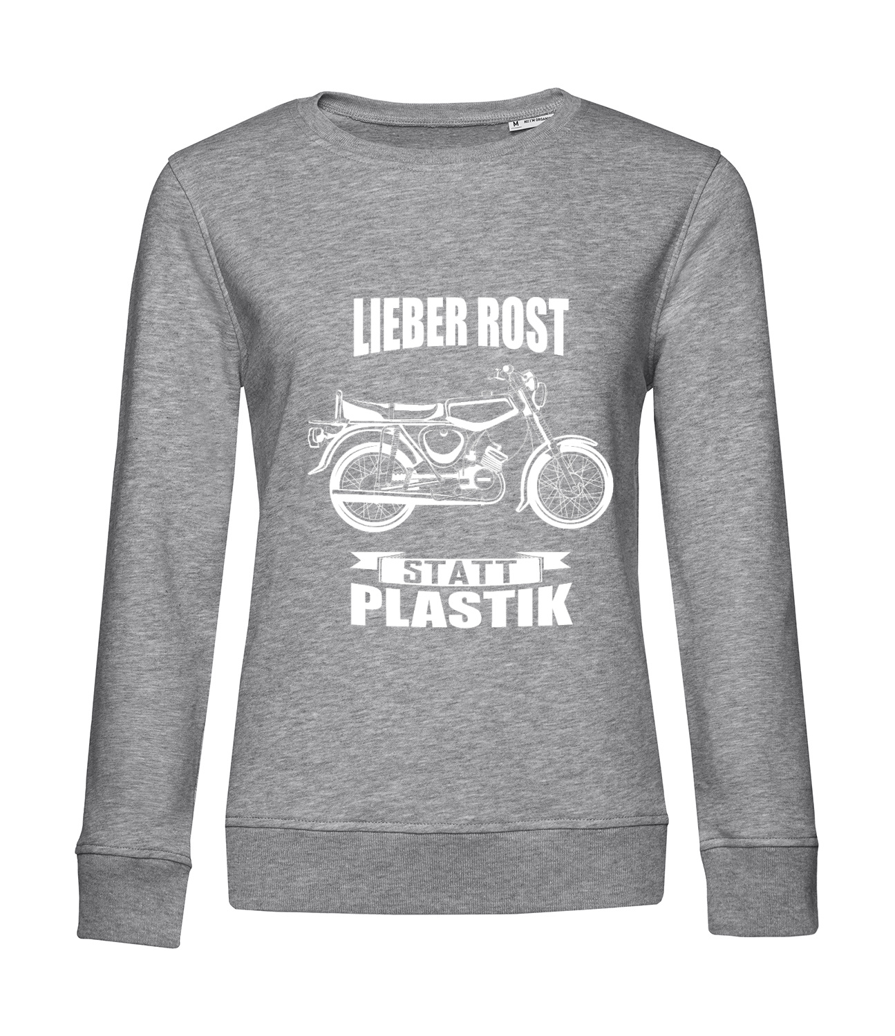 Nachhaltiges Sweatshirt Damen 2Takter - Lieber Rost statt Plastik S50