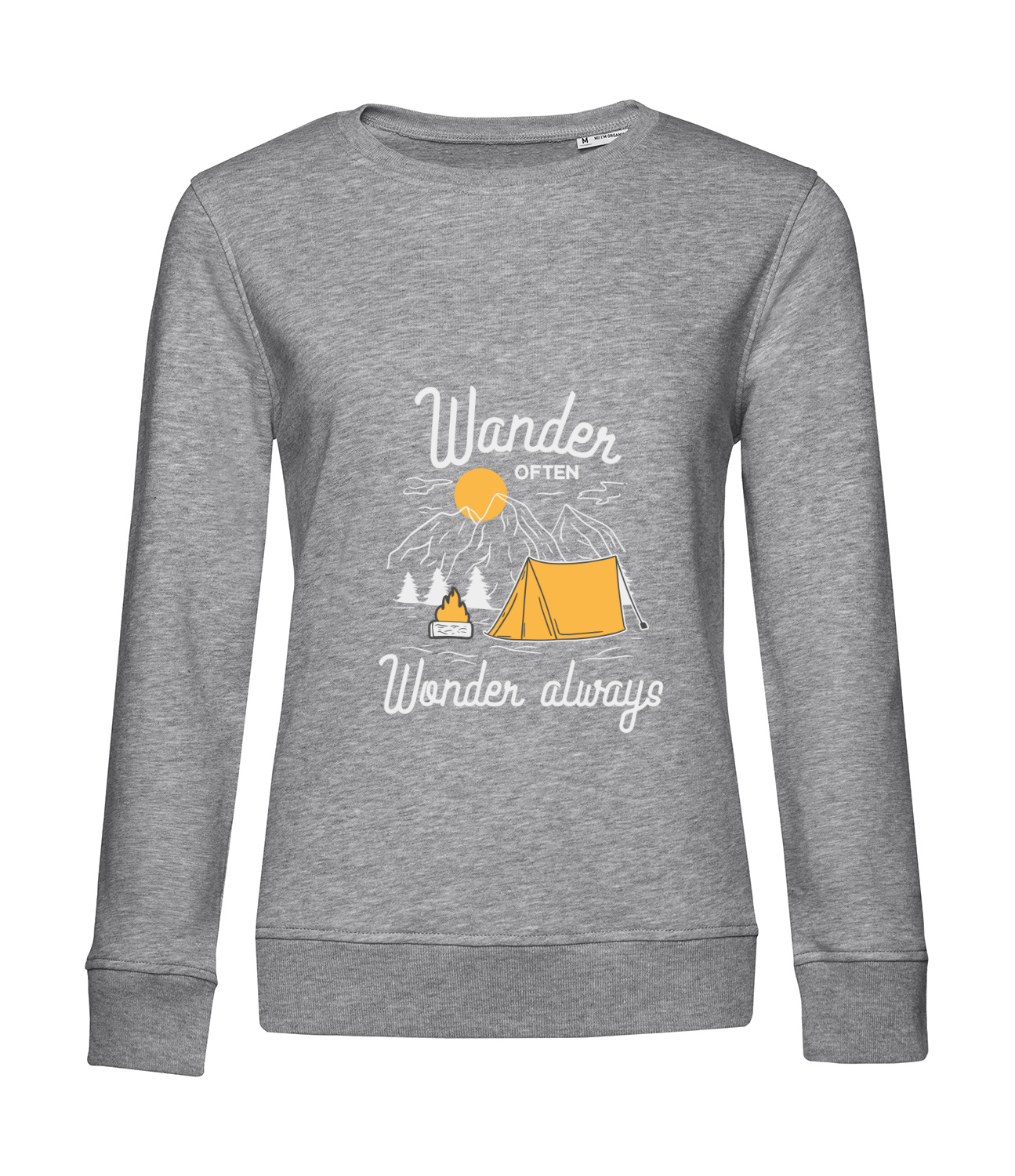 Nachhaltiges Sweatshirt Damen Outdoor - Wander often - Wonder always