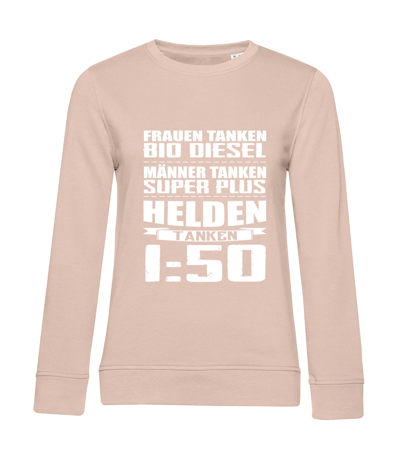 Nachhaltiges Sweatshirt Damen 2Takter - Helden tanken 1 zu 50