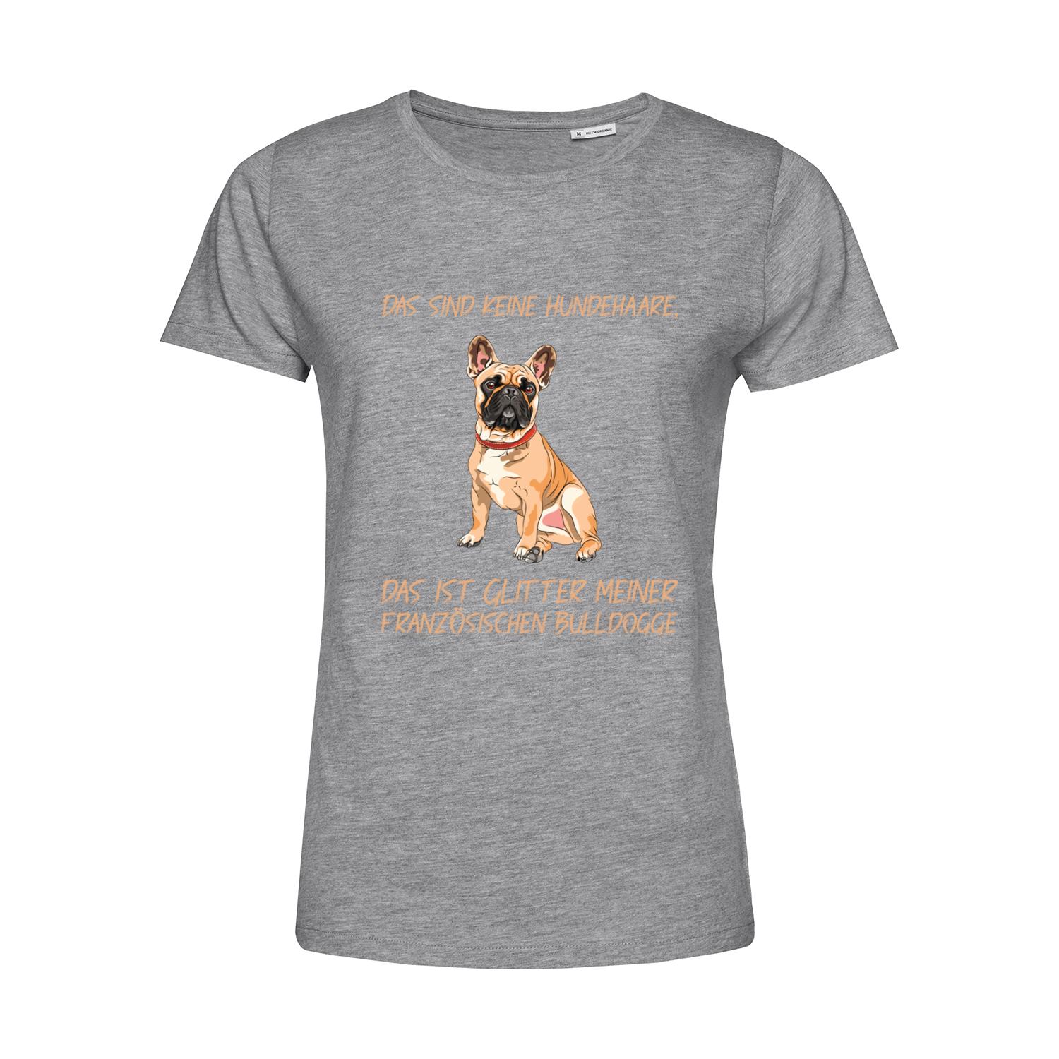 Nachhaltiges T-Shirt Damen Hunde - Französische Bulldogge - keine Hundehaare - Glitter