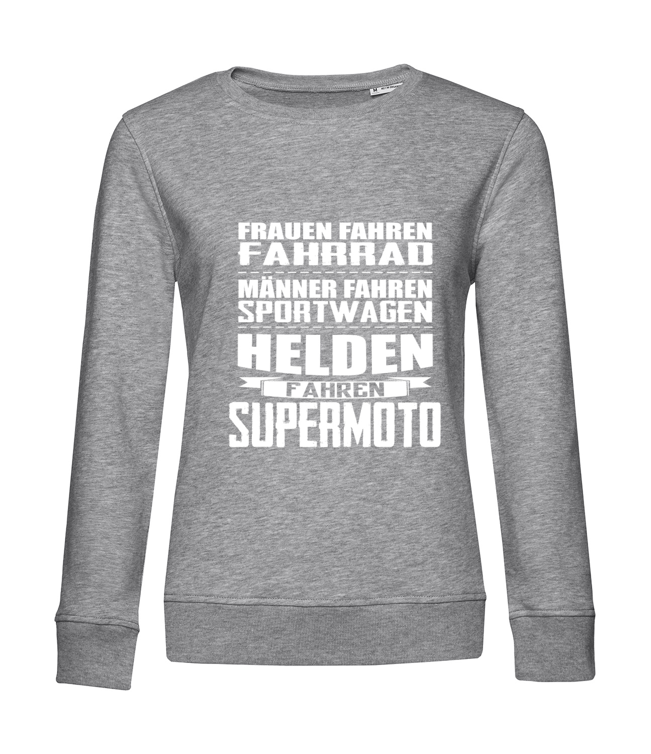 Nachhaltiges Sweatshirt Damen Helden fahren Supermoto