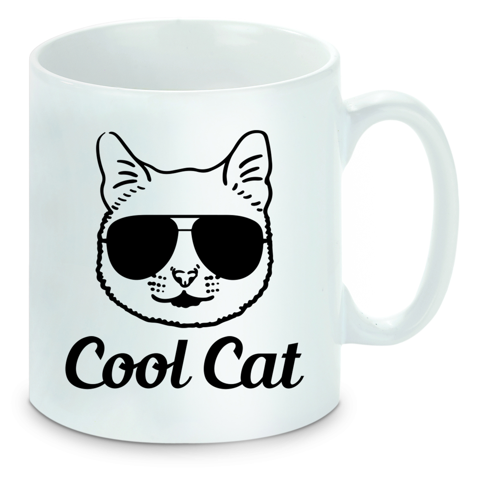 Tasse einfarbig Katzen - Cool Cat