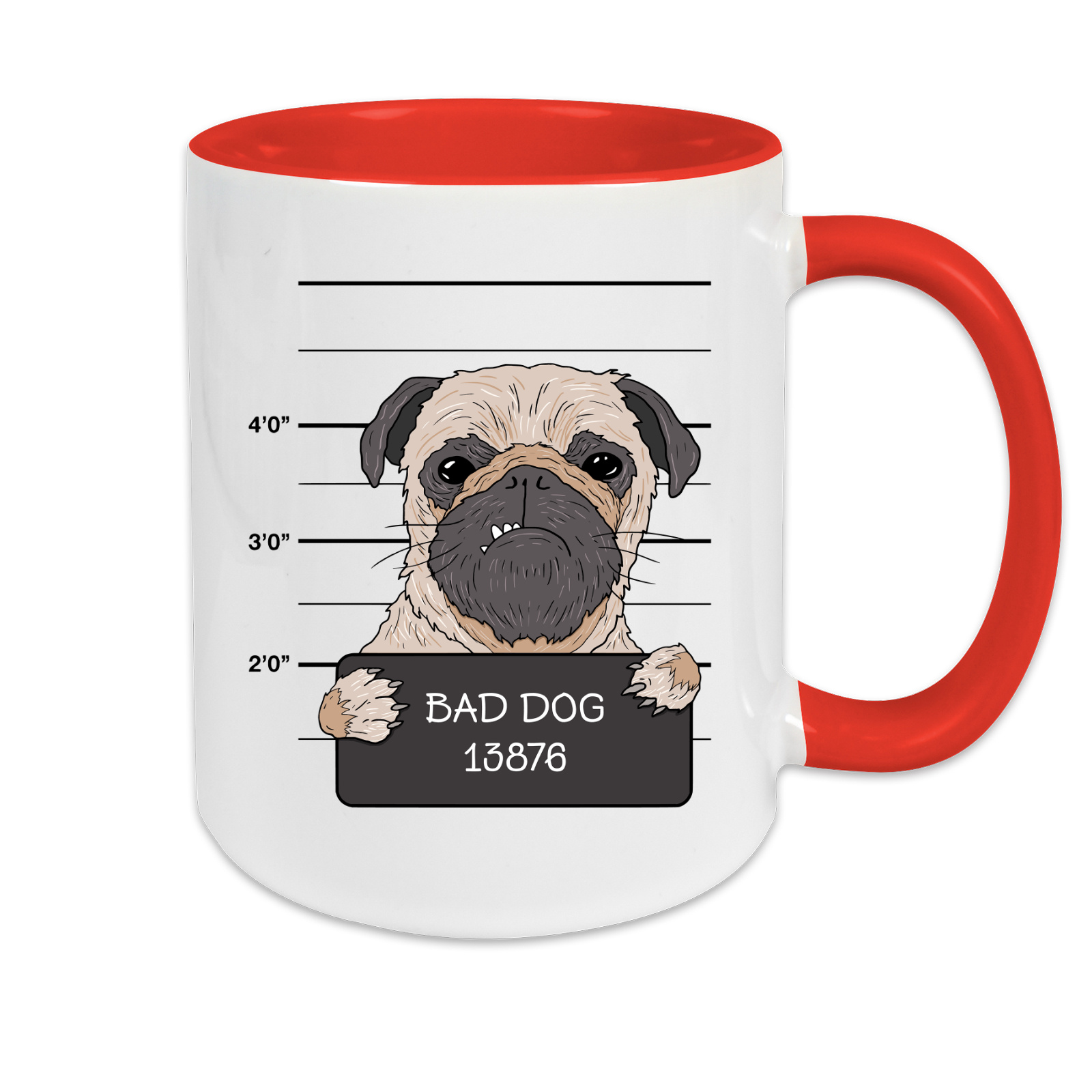 Tasse zweifarbig Hunde - Knastfoto Bad Dog