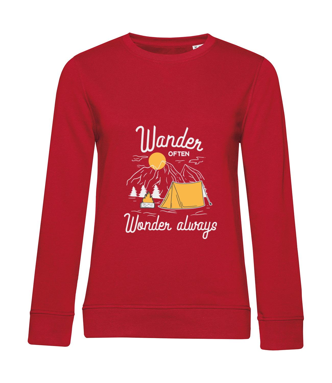 Nachhaltiges Sweatshirt Damen Outdoor - Wander often - Wonder always