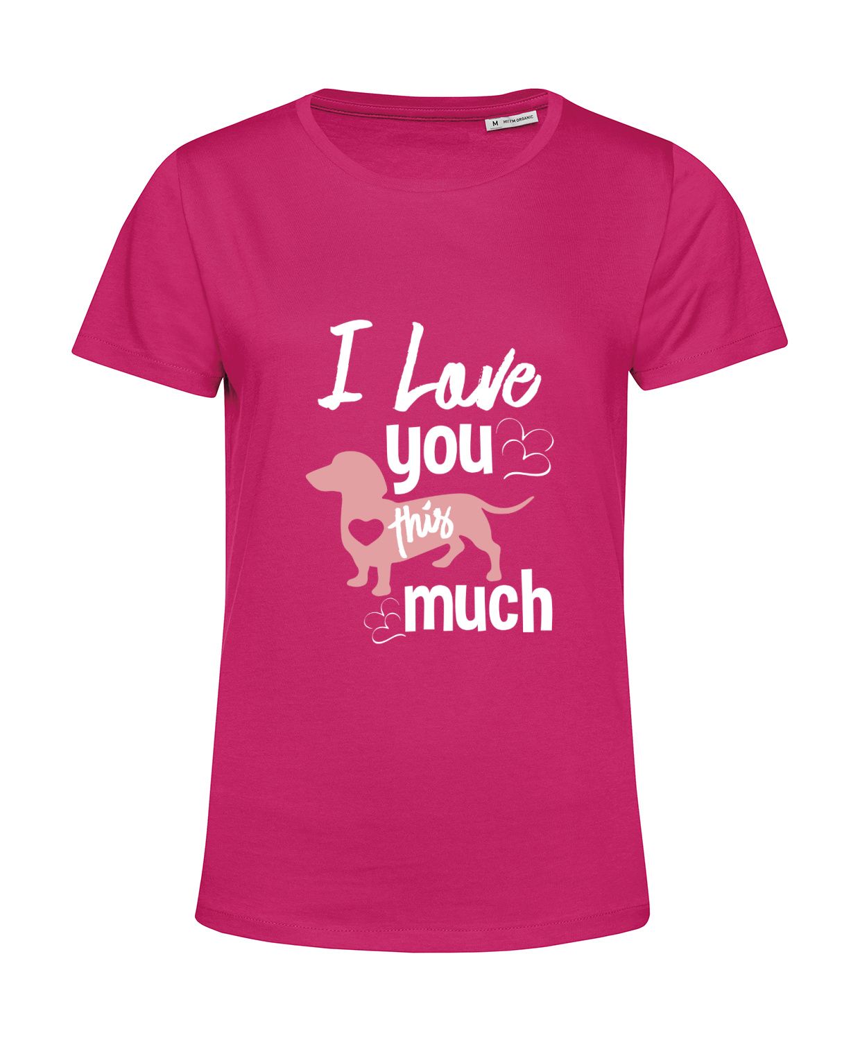 Nachhaltiges T-Shirt Damen Hunde - I love you this much