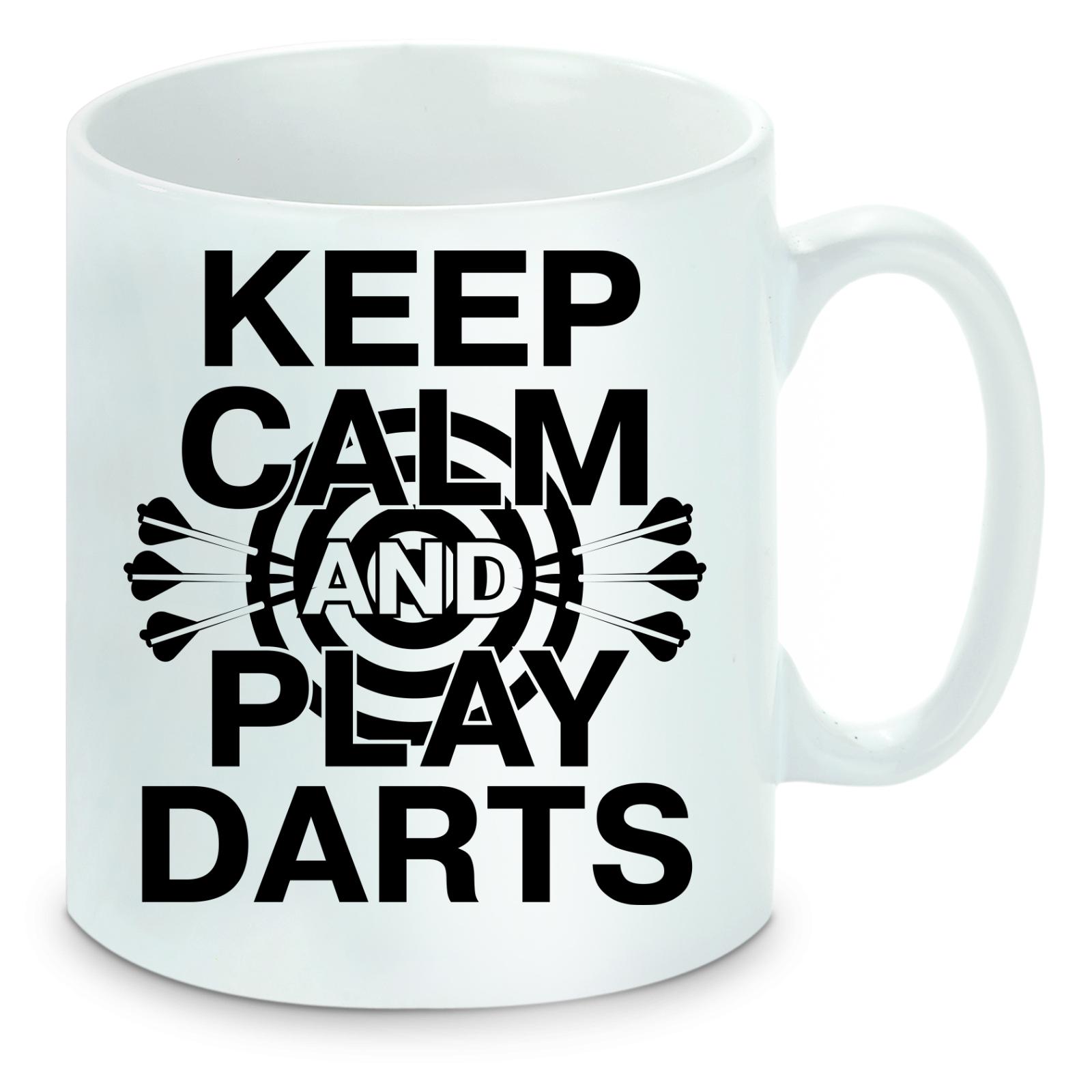 Tasse einfarbig Keep calm and play Darts