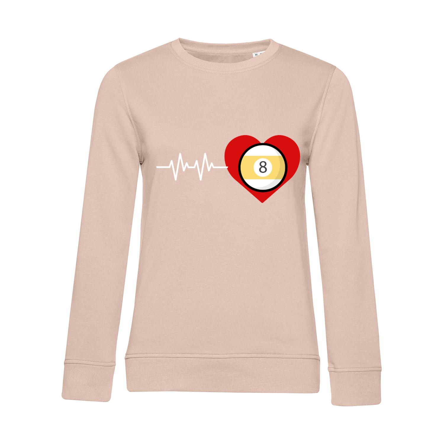 Nachhaltiges Sweatshirt Damen Billard Heart Beat Pool