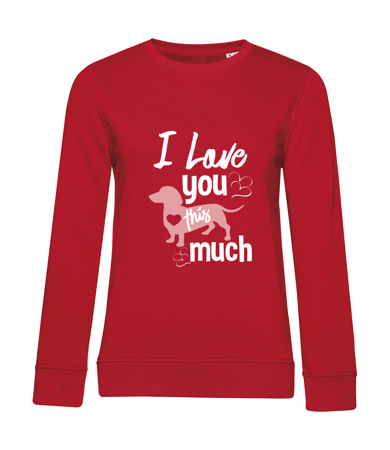 Nachhaltiges Sweatshirt Damen Hunde - I love you this much