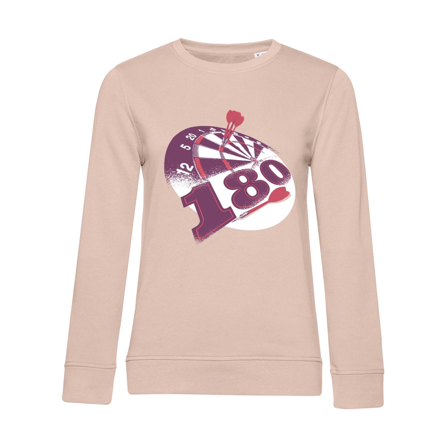 Nachhaltiges Sweatshirt Damen Darts Retro 180 violett
